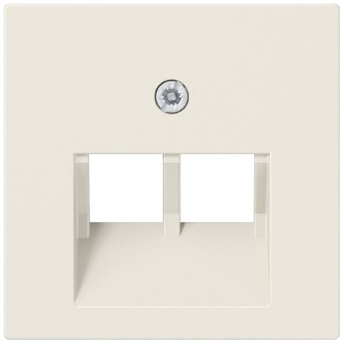 Лицевая панель Jung EcoProfi для 2-м. розетки RJ11/RJ45 слоновая кость картинка